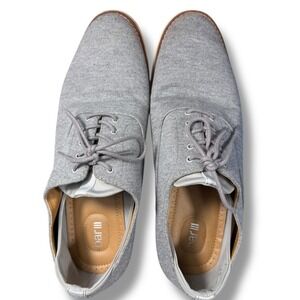 Bar III Dylan Oxford Dress Shoes Canvas Plain Toe Lace Up Classic Gray 13M